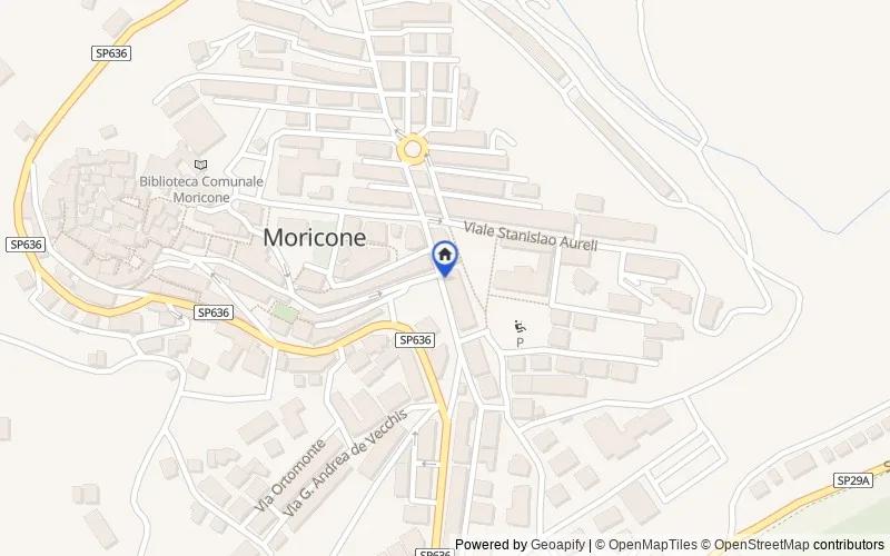Karte der Umgebung: Piazza Nazionale 16, 00010 Moricone RM, Italia, 00010, Moricone, Roma