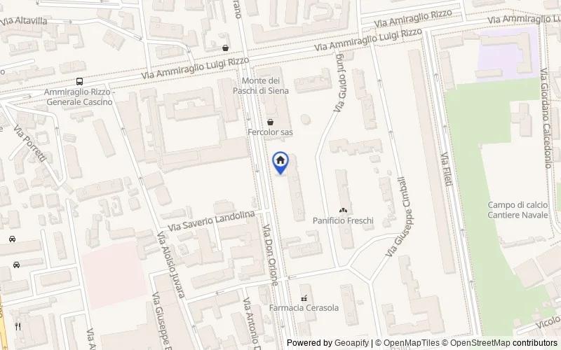 Mappa della zona: Via Don Orione, 18, 90142, Palermo, Palermo