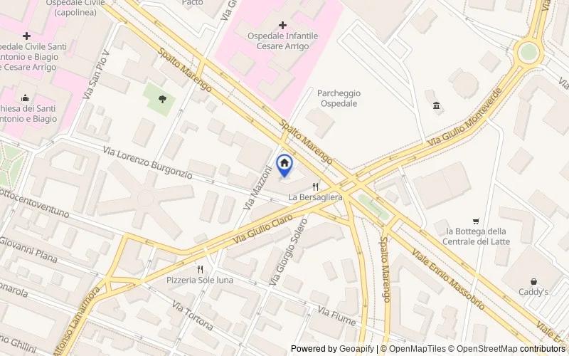 Karte der Umgebung: Spalto Marengo, 77, 15121 Alessandria AL, Italia, Alessandria, Alessandria