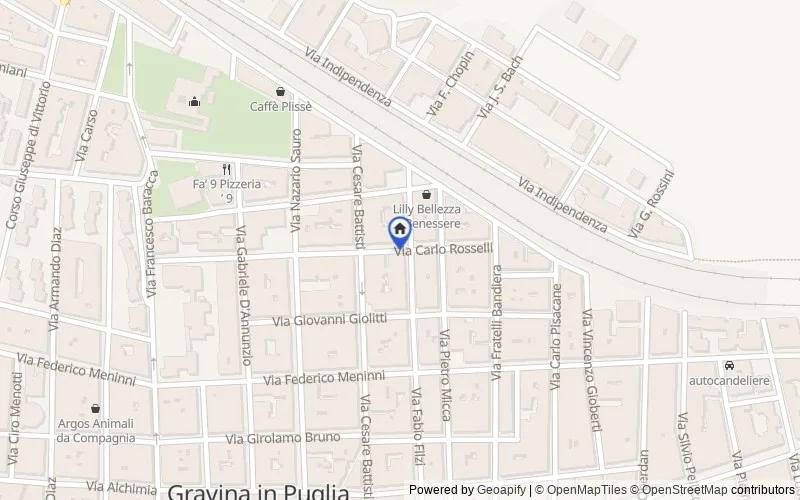 Mappa della zona: Via Carlo Rosselli, 42, 70024, Gravina in Puglia, Bari