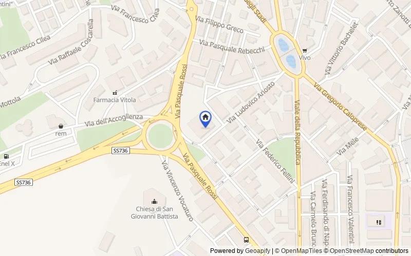 Carte du secteur : Via Ludovico Ariosto, 34, 87100 Cosenza CS, Italia, Cosenza, Cosenza