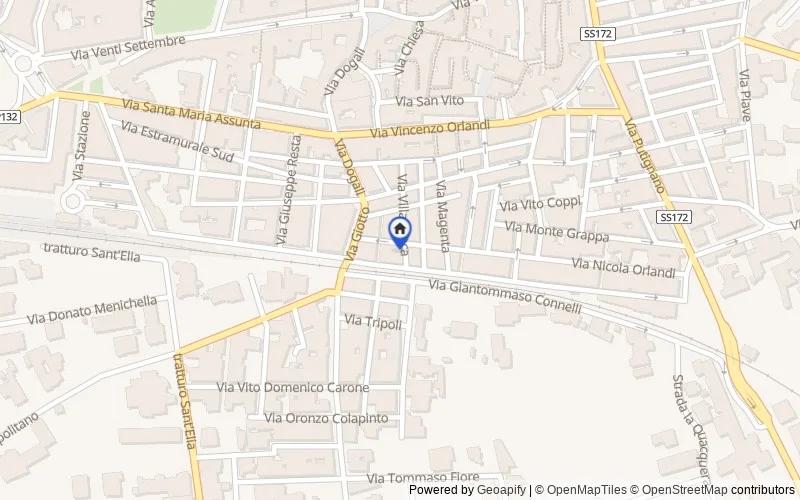 Mapa de la zona: via Villafranca, 8-8/A, 70010, Turi, Bari