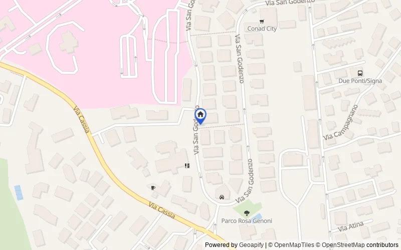 Map of the area: Via S. Godenzo, 189 A, 00191 Roma RM, Italia, Roma, Roma