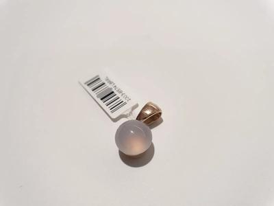 (Lotto n.1850) un ciondolo in oro giallo 18 kt con perla quarzo peso...
