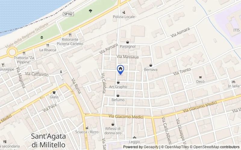 Mappa della zona: Piazza Capita, 98076, Sant'Agata di Militello, Messina