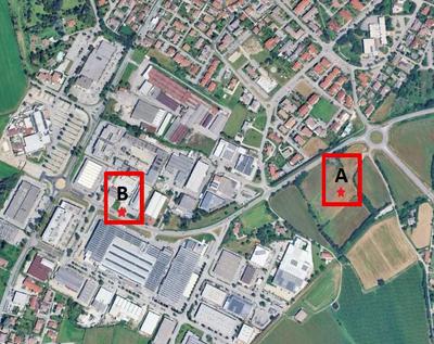 Terreni ubicati nell'area industriale, ripartiti in perizia in Lotto A (mn. 186, 220, 505 e 2444) e Lotto B (mn. 1151), posti in vendita in un unico lotto. Superficie: catastale complessiva mq 9.980 (Lotto A mq 9.945 - Lotto B mq 35). Liberi.