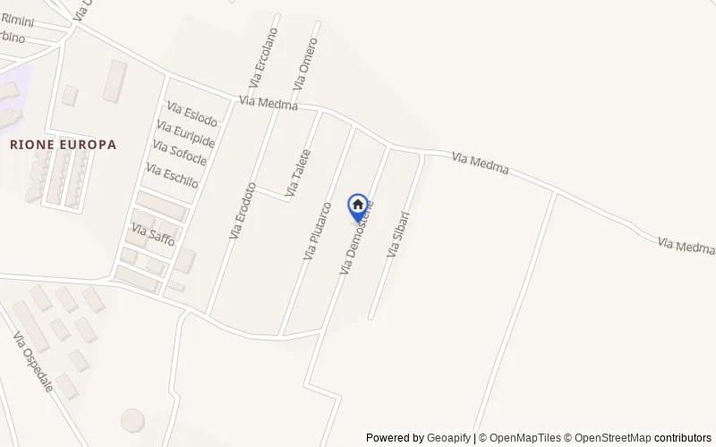 Mappa della zona: Via Demostene snc, 89025, Rosarno, Reggio di Calabria