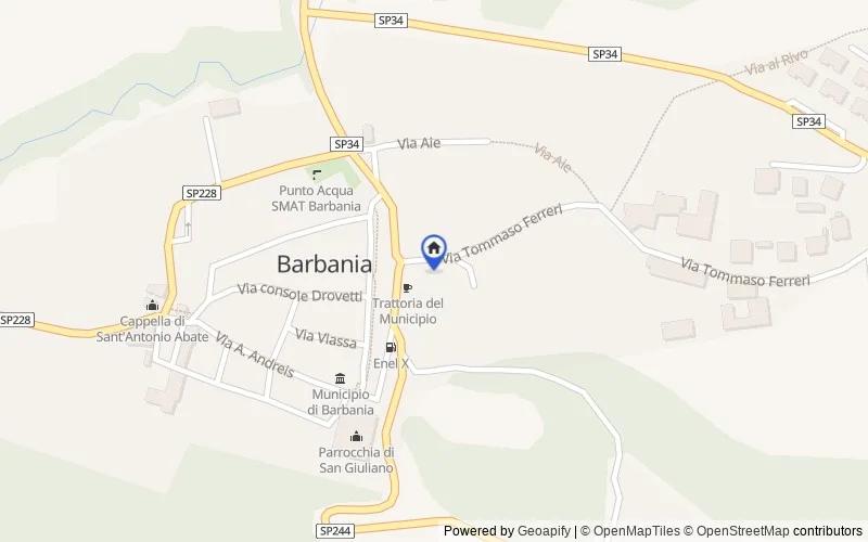 Mappa della zona: Via T. Ferreri, 4, 10070 Barbania TO, Italia, Barbania, Torino