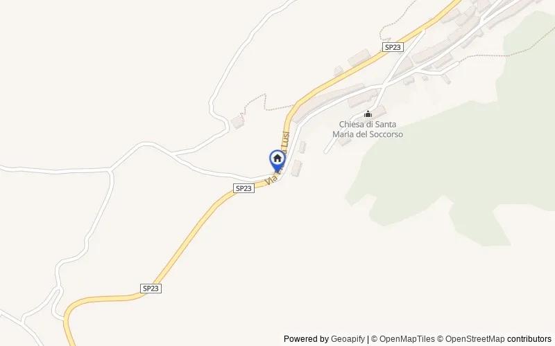 区域地图：SP23, Tagliacozzo AQ, Italia, Tagliacozzo, L'Aquila