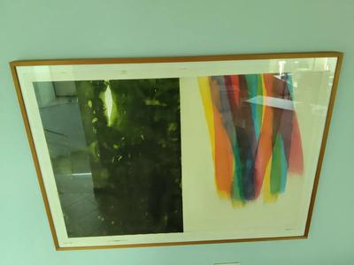 Lotto n.22QUADRO CON CORNICE 100 X 70 "BENATI 95" FIRMA BENATI