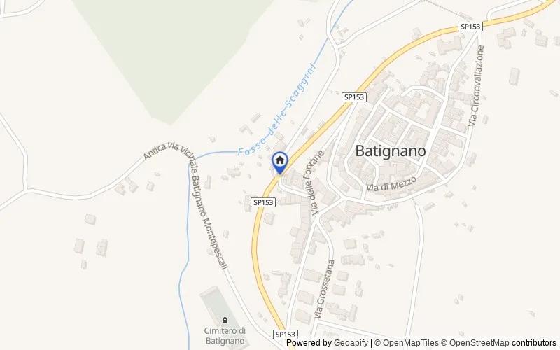 Karte der Umgebung: Via Senese Sud, 58100 Batignano GR, Italia, Grosseto, Grosseto