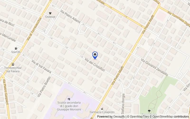 Mappa della zona: Via dei Cristofori nn. 22-24, 00168, Roma, Roma