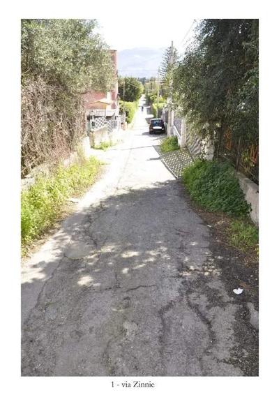 piena proprietà di unità immobiliare realizzata in gran parte abusivamente, ubicata in Carini (PA), via Zinnie 10/A, e costituita da separati fabbricati di cui uno al piano terra e uno al piano seminterrato composta da: Piano terra: due vani letto, un vano soggiorno, un vano cucina/pranzo, un servizio igienico, un ripostiglio e un disimpegno; Piano seminterrato: due vani letto, un vano ingresso/soggiorno, un vano cucina/pranzo, un servizio igienico, un ripostiglio, una ripostiglio/lavanderia.