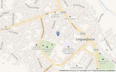 Mappa della zona: Via Trieste, 88-90, oggi ai civici 54-56 e Via Trieste, 47, 95015, Linguaglossa, Catania