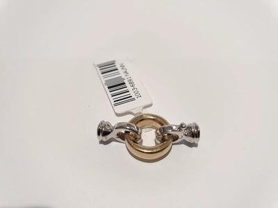 (Lotto n.1880) una chiusura per collana moschettone in oro giallo e bianco...