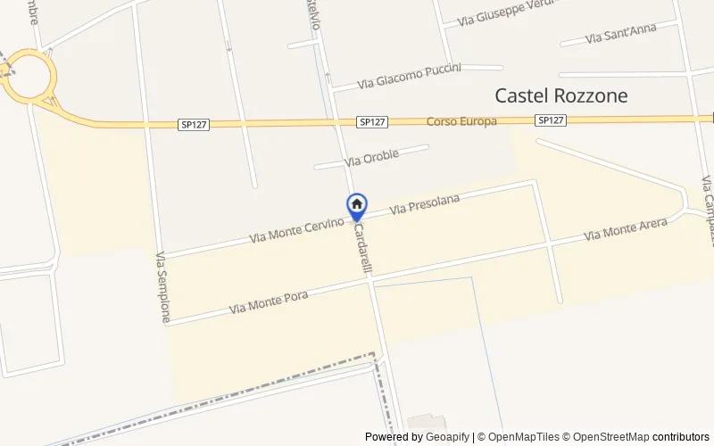 Mappa della zona: Via Ceradelli, 24040, Castel Rozzone, Bergamo