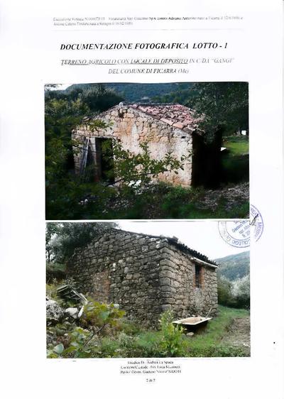 A) Piena proprietà per la quota di 1000/1000 di terreno agricolo sito in...