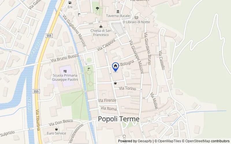 区域地图：Corso Antonio Gramsci, 39, 65026 Popoli PE, Italia, Popoli, Pescara