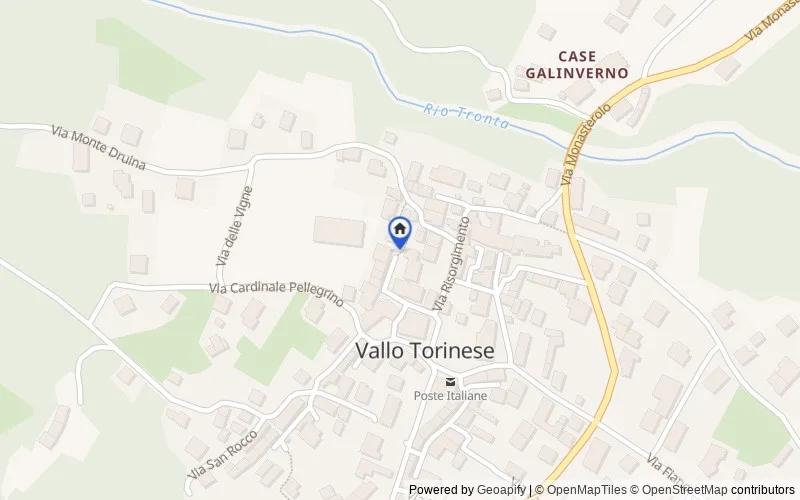 Mappa della zona: Vicolo della Chiesa, 10070 Vallo Torinese TO, Italia, Vallo Torinese, Torino