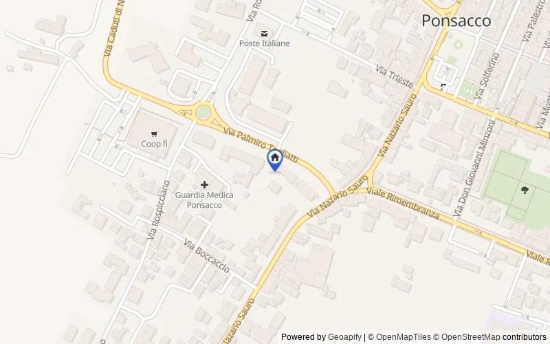 Mappa della zona: Via Palmiro Togliatti, 56038 Ponsacco PI, Italia, Ponsacco, Pisa
