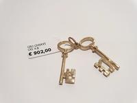 (Lotto n.1815) un ciondolo in oro giallo 18 kt con due...