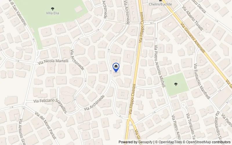 区域地图：Via Archimede, 37, 00197 Roma RM, Italia, 00197, Roma, Roma