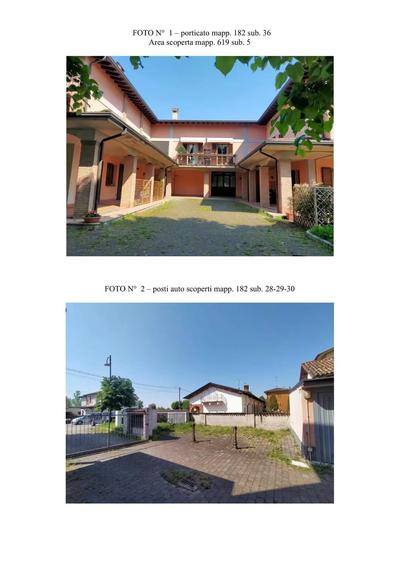Porticato e aree scoperte condominiali. Si precisa che tali aree sono di uso comune a tutti i condomini, in quanto superfici di passaggio e accesso pedonale e carraio agli appartamenti e alle autorimesse.