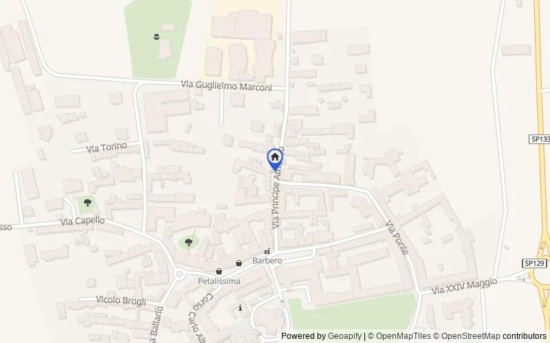 Mappa della zona: Via Principe Amedeo, 12030 Scarnafigi CN, Italia, Scarnafigi, Cuneo