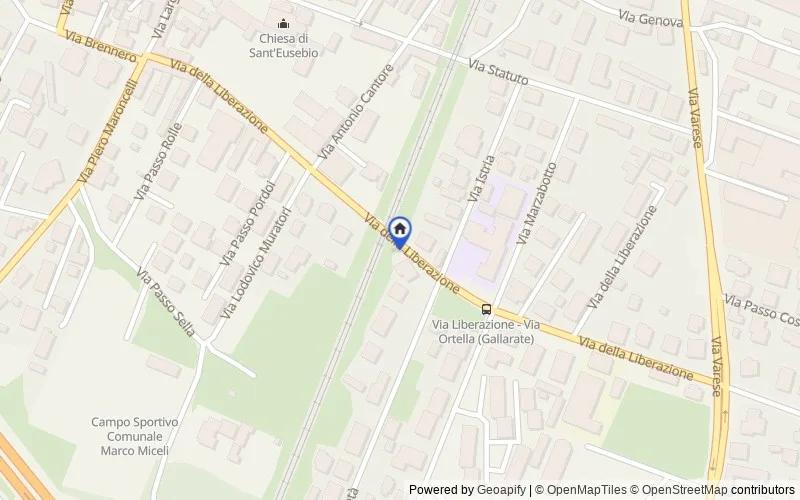 Mappa della zona: Via della Liberazione, 21013 Gallarate VA, Italia, Gallarate, Varese