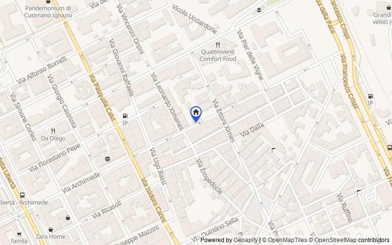 Mappa della zona: Via Archimede, 91, 90139, Palermo, Palermo