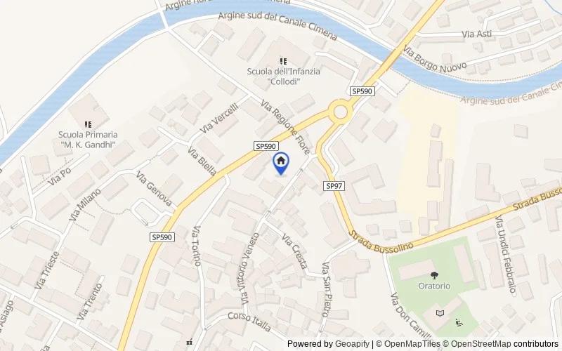 Map of the area: Via V. Veneto, 17, 10090 Gassino Torinese TO, Italia, Gassino Torinese, Torino