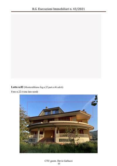 Diritti di piena proprietà per 1000/1000 su unità immobiliare da adibire a destinazione artigianale/commerciale sita nel Comune di Monterubbiano (FM) in Via Raffaello Sanzio n. 147, piano terzo (sottotetto) e distinta al NCEU di detto Comune al Foglio 32 Particella 46 sub. 6, piano 3, z.c. U, categoria C/2, classe 3, consistenza 325 mq., superficie catastale totale 250 mq, rendita catastale Euro 856,03. 