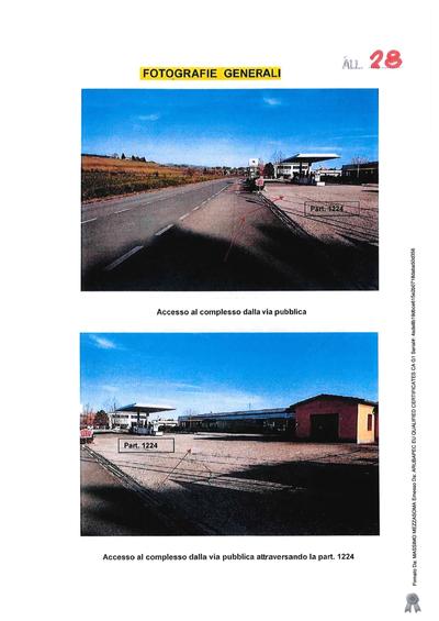 Compendio immobiliare a destinazione artigianale/commerciale costituito da due corpi di fabbrica ed aree di terreno con potenzialità edificatoria residuale; il tutto sito in Comune di Piegaro, Voc. Riolo.Il compendio si sviluppa su un’area di terreno disposta in unico corpo di catastali mq 6.403, interamente inserita in zona di P.R.G