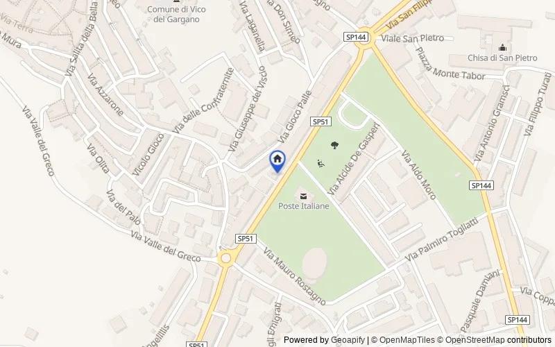 Carte du secteur : Via Risorgimento, 64, 71018, Vico del Gargano, Foggia