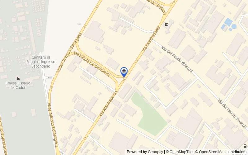 Mapa de la zona: Via Manfredonia, 71121 Foggia FG, Italia, 71121, Foggia, Foggia