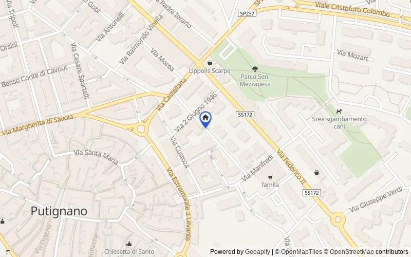 Mappa della zona: Via XXV Aprile, nc, 70017, Putignano, Bari