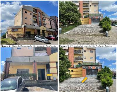 locale commerciale ubicato al piano terra dell’edifico, cui si accede attraverso due aperture prospettanti sulla Via A. De Curtis e da ampio varco su corte esclusiva verso Via Morra, ED è composto da: un ampio locale per esposizione di circa 133,00 mq, al cui interno sono ricavati un WC con antibagno e due locali per uffici (ufficio 1 di circa15,40 mq e ufficio 2 di circa 13,85 mq).