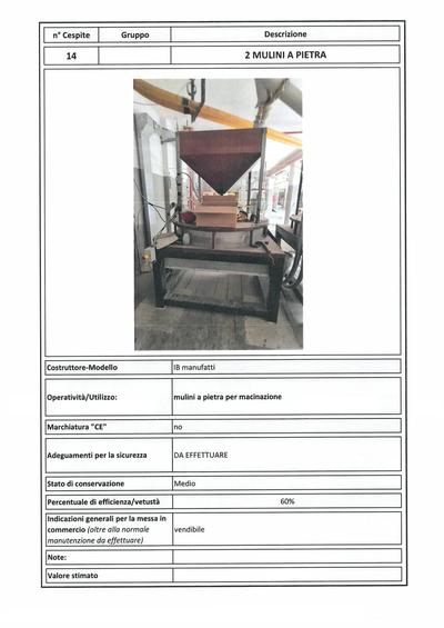 2 mulino a pietra IB Manufatti + Cassoni di riposo da bagnatura.