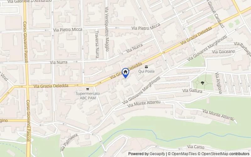 Mappa della zona: Via Grazia Deledda, 73, 07100 Sassari SS, Italia, Sassari, Sassari