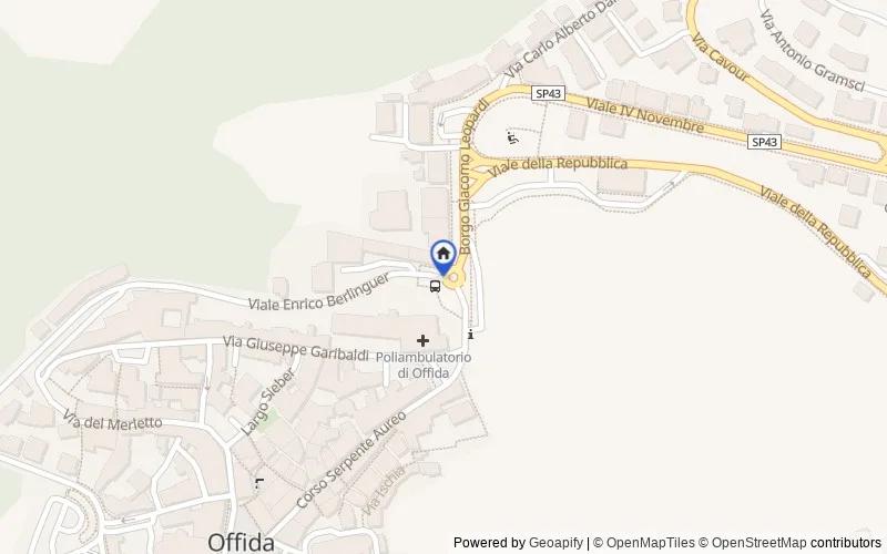 区域地图：Via Cavour 14-16, 63035, Offida, Ascoli Piceno