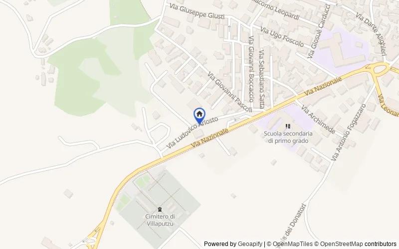 Mappa della zona: via Ludovico Ariosto snc, 09040, Villaputzu, Sud Sardegna