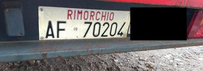 Rimorchio marca LONGO mod. B750, matricola ZA900B75015A6300, anno di...