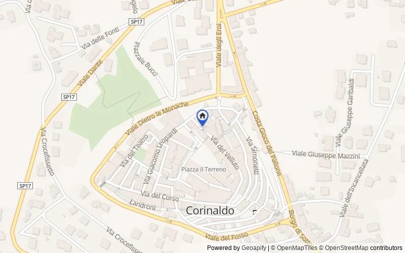 Mappa della zona: Via del Velluto, 46, 60013 Corinaldo AN, Italia, Corinaldo, Ancona