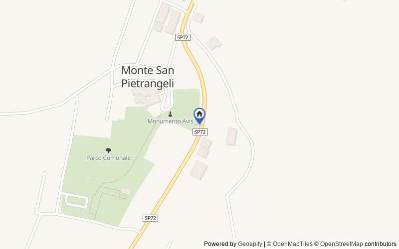 Karte der Umgebung: SP72, Monte San Pietrangeli FM, Italia, 63815, Monte San Pietrangeli, Fermo