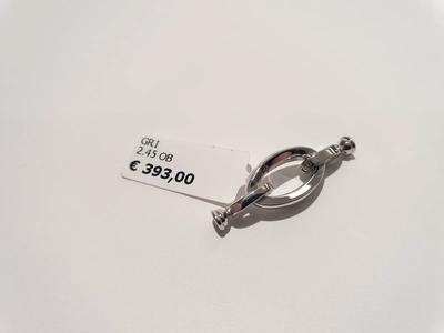(Lotto n.1862) una chiusura per collana in oro bianco 18 kt privo di marchio gr. 2,45
