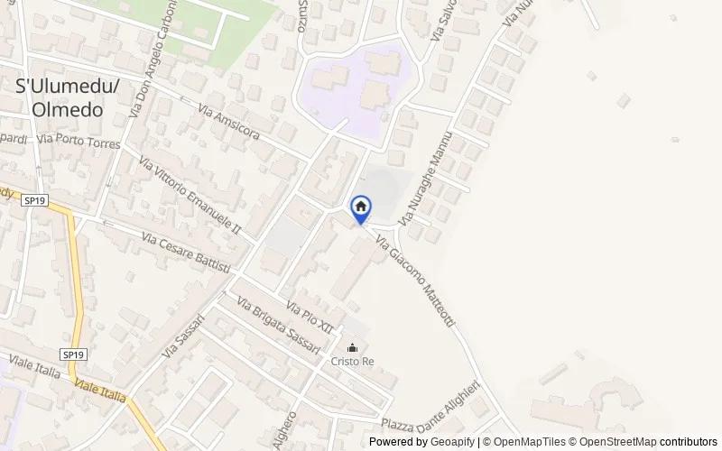 Mapa de la zona: Via Giacomo Matteotti, 07040 Olmedo SS, Italia, Olmedo, Sassari