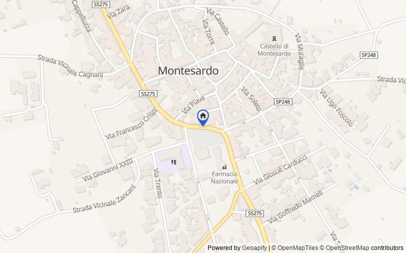 Mappa della zona: Via Nazionale, 73031 Montesardo LE, Italia, Alessano, Lecce