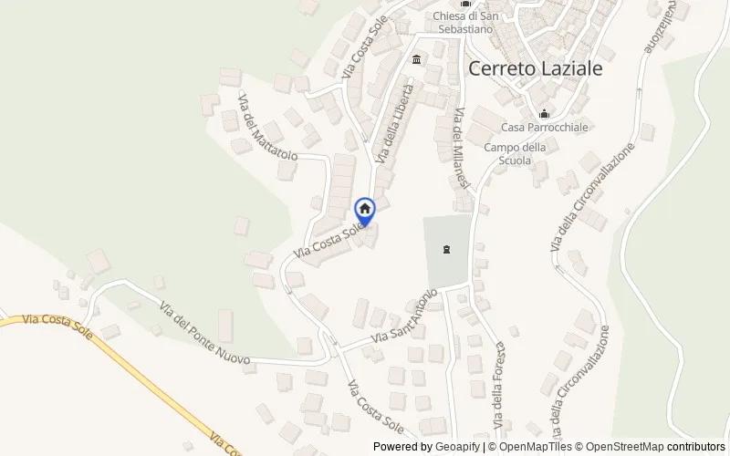 Mappa della zona: Via Costa Sole n. 39, 00020 Cerreto Laziale RM, Italia, 00020, Cerreto Laziale, Roma
