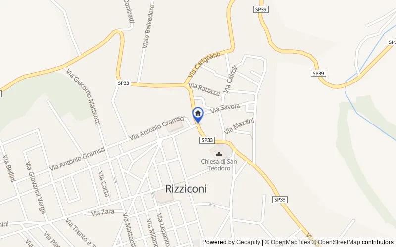 区域地图：Località Barbara, 89016, Rizziconi, Reggio di Calabria