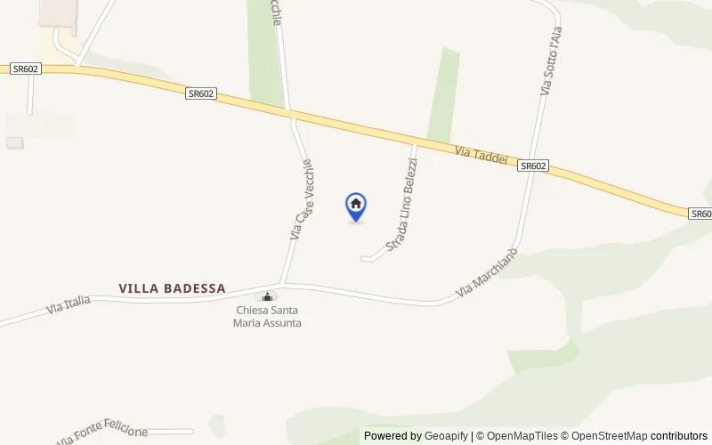 Mappa della zona: Contrada Bosco e Strada Vicinale dei Boschi - frazione di Villa Badessa, Rosciano, Pescara